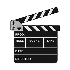 Image showing Movie Clap Board Icon