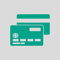 Image showing Front And Back Side Of Credit Card Icon