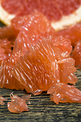 Image showing peeled pink grapefruit