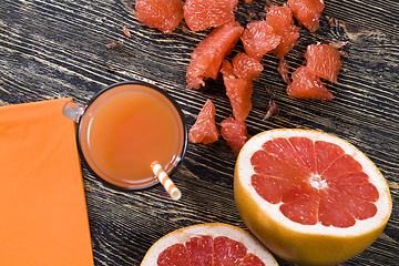 Image showing fresh grapefruit juice