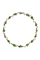 Image showing Christmas Abstract Minimal Winter Wreath