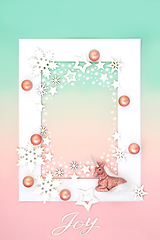Image showing Joy at Christmas Magical Unicorn Fantasy Background 