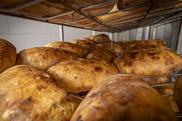 Image showing Closeup fresh sourdough bread