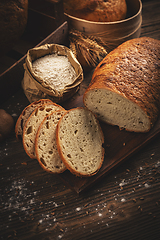 Image showing Concept of traditional sourdough bread