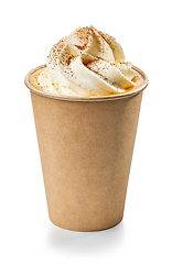 Image showing pumpkin drink decorated with whipped cream and cinnamon