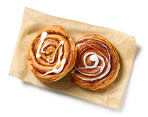 Image showing freshly baked cinnamon rolls