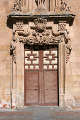 Image showing Old church door