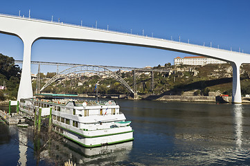 Image showing Riverboat moored