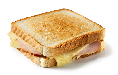 Image showing ham and cheese toast