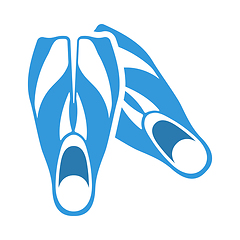 Image showing Icon Of Swimming Flippers