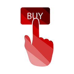 Image showing Finger Push The Buy Button Icon