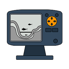 Image showing Icon Of Echo Sounder