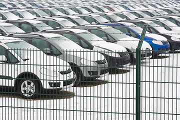 Image showing Stocked cars