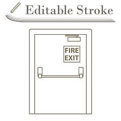 Image showing Fire Exit Door Icon