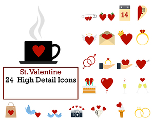 Image showing St. Valentine Icon Set