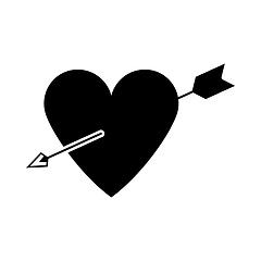 Image showing Pierced Heart By Arrow Icon