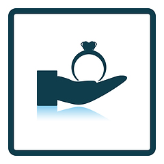 Image showing Hand Present Heart Ring Icon