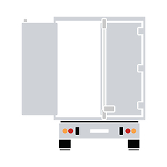 Image showing Truck Trailer Rear View Icon