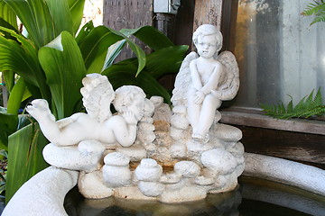 Image showing Angel Statues On A Fountain