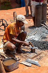 Image showing Malagasy couple runs a blacksmithing business in Mandoto, Madagascar