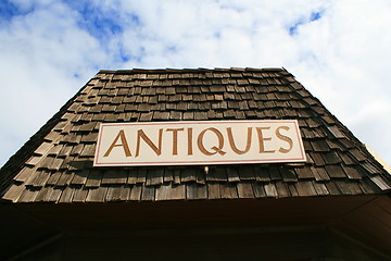 Image showing Antiques Sign