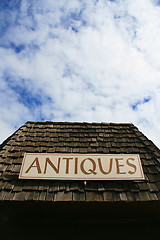 Image showing Antiques Sign