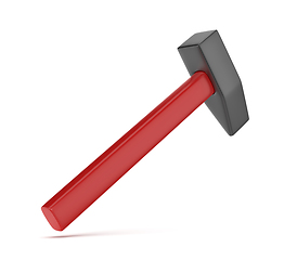 Image showing Hammer with red handle