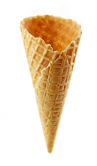 Image showing empty ice cream waffle cone