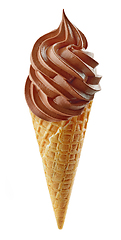 Image showing soft chocolate ice cream