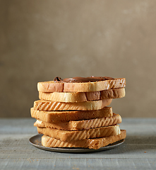 Image showing stack of toasted bread