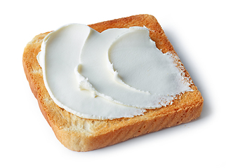 Image showing bread toast with cream cheese