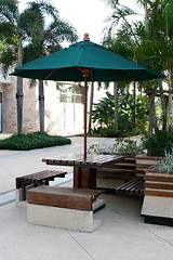 Image showing Outdoor seating area