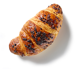 Image showing freshly baked chocolate croissant