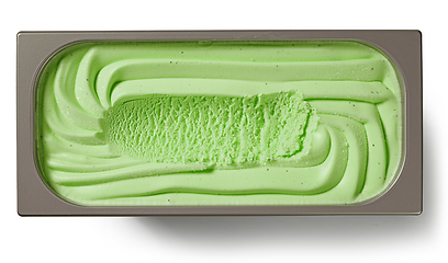 Image showing green ice cream