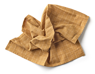 Image showing brown crumpled cotton napkin