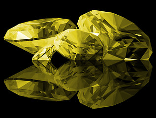 Image showing 3d Citrine Gems Isolated