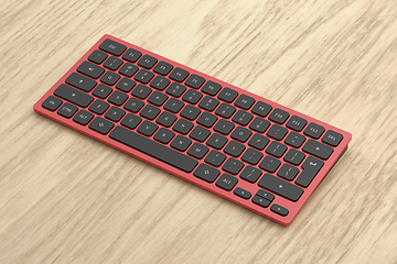 Image showing Red computer keyboard