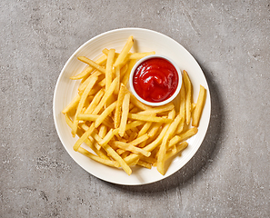 Image showing french fries and ketchup