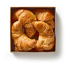Image showing box of freshly baked croissants