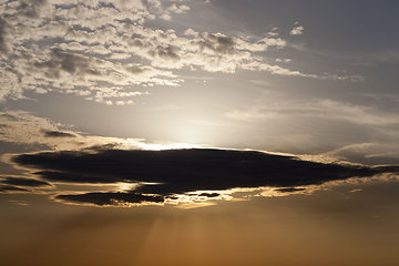 Image showing beautiful cloudy sky during sunset