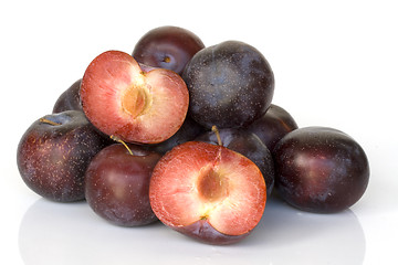 Image showing Plums, summer fruits,