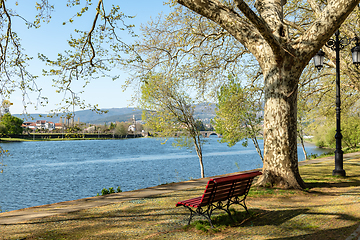 Image showing River side view in Ponte de Lima