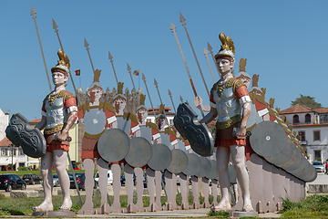 Image showing Statues of roman soldiers