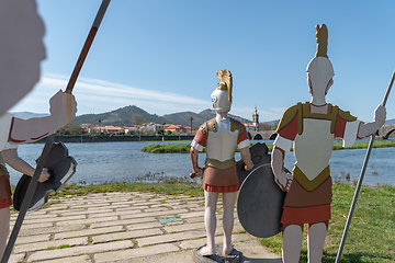 Image showing Statues of roman soldiers