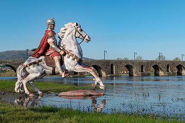 Image showing Statue of Roman soldier