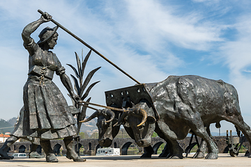 Image showing Bronze statues in Ponte de Lima