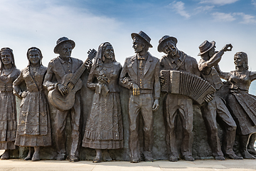 Image showing Bronze statues in Ponte de Lima