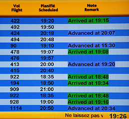 Image showing Airport information board