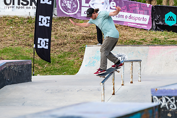 Image showing Tiago Fernandes during the 1st Stage DC Skate Challenge