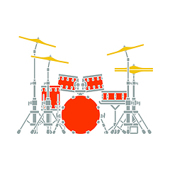 Image showing Drum Set Icon